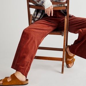 Rollas Francoise Cord Pants Chestnut // corduroy wide leg pants